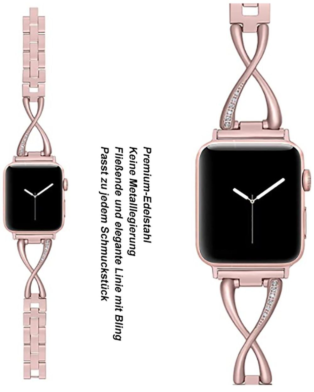 Diida Smartwatch-Armband Watch Band,Uhrenarmbänder,für apple watch 1-7,rosa,38/40mm