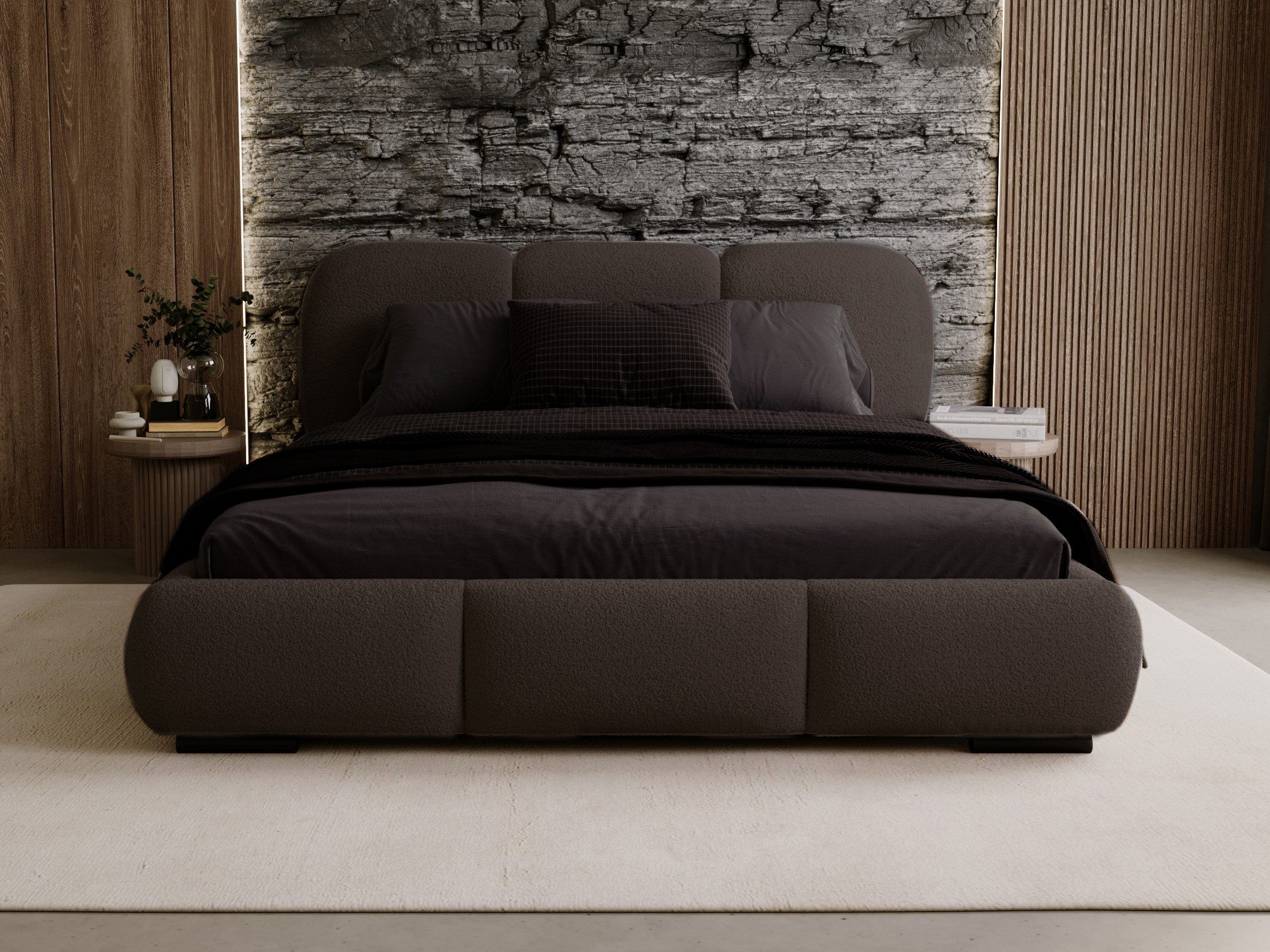 Compleo Polsterbett Wolkenbett, abgerundete Formen, Bouclé-Stoff, verschied günstig online kaufen