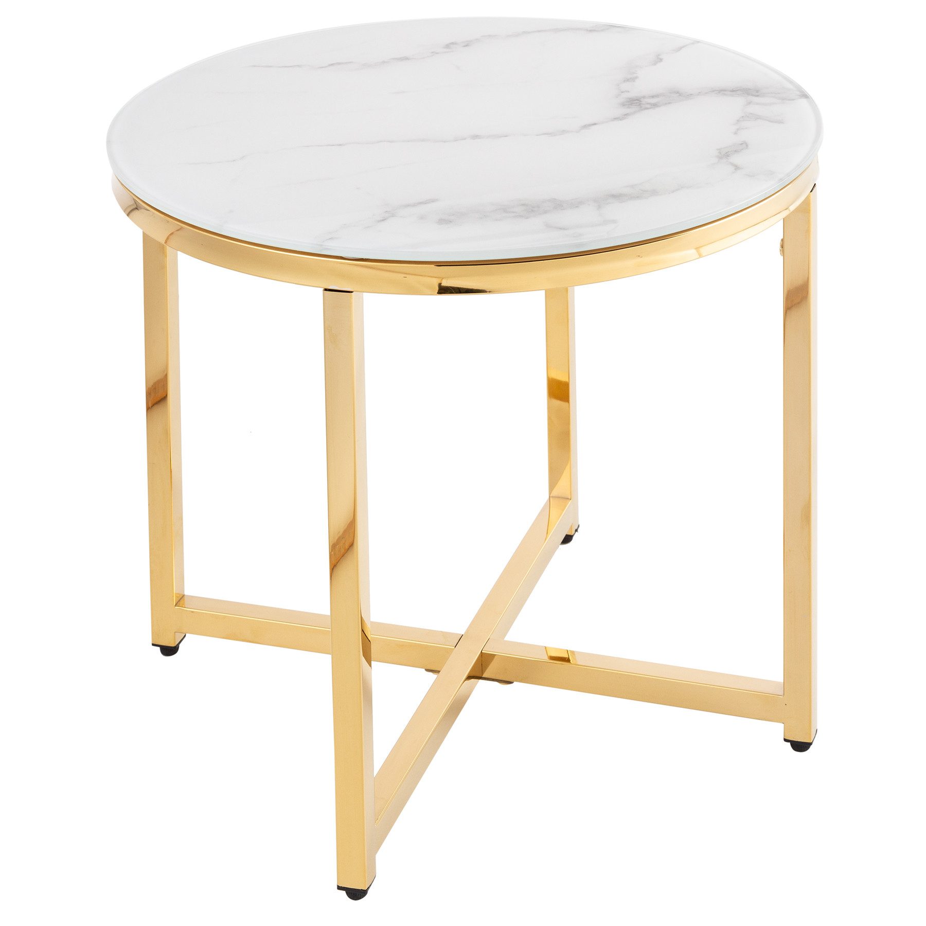 riess-ambiente Beistelltisch BOUTIQUE 50cm weiß / gold (Einzelartikel, 1-St günstig online kaufen