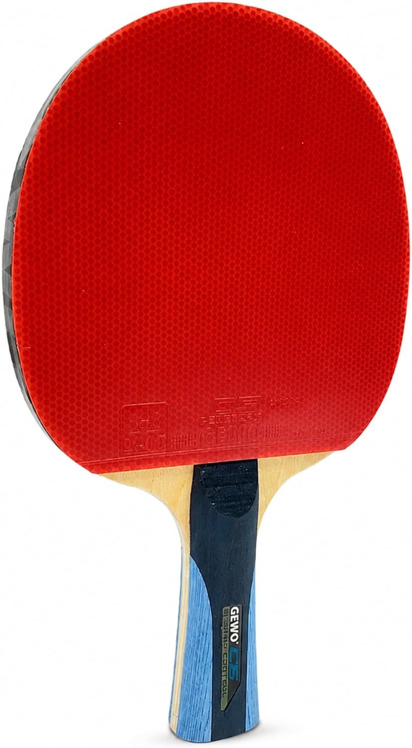 Tischtennisschläger CS Energy Control - Fortgeschrittene - ITTF Belag 1,8 mm - konkav, rot