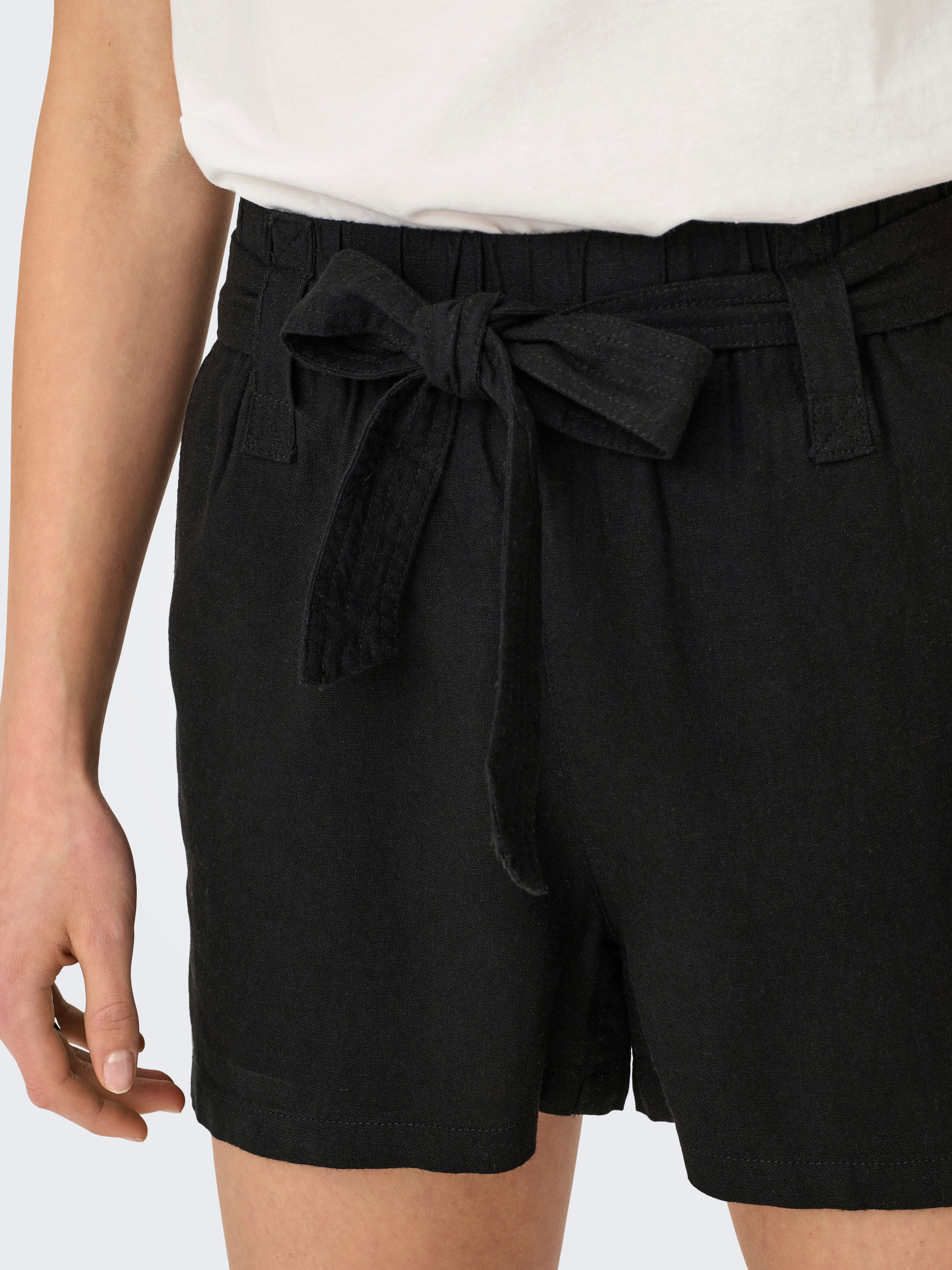 ONLY Shorts ONLCARO HW LINEN BL BELT SHORTS CC PNT mit Leinen günstig online kaufen