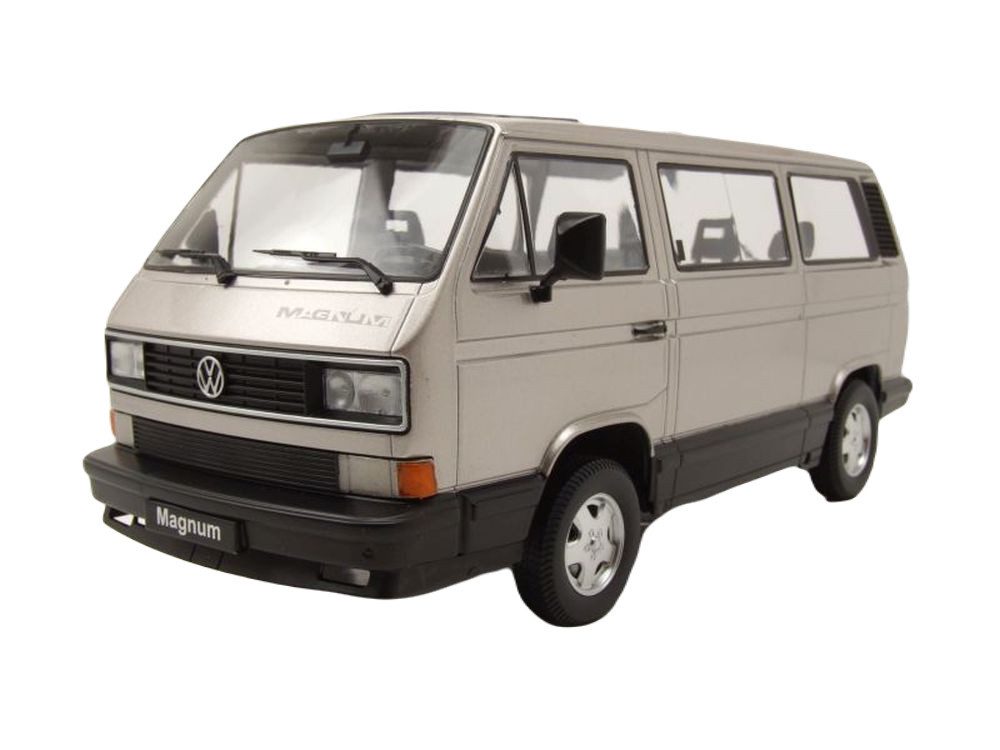 KK Scale Modellauto VW T3 Bus Multivan Magnum 1987 hellgrau, Maßstab 1:18