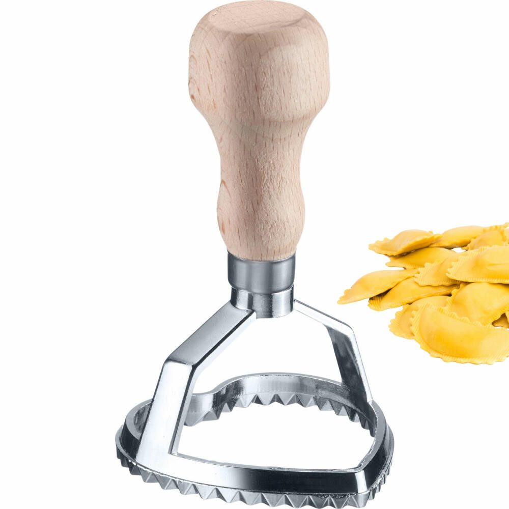 WESTMARK Ravioliform Vittoria – Praktischer Herz-Ausstecher – Zink, Buchenholz, langlebig, hochwertig, vielseitig