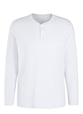 H.I.S Henleyshirt Regular Fit, Langarm, Shirt mit Knopfleiste, Baumwoll-Piqué
