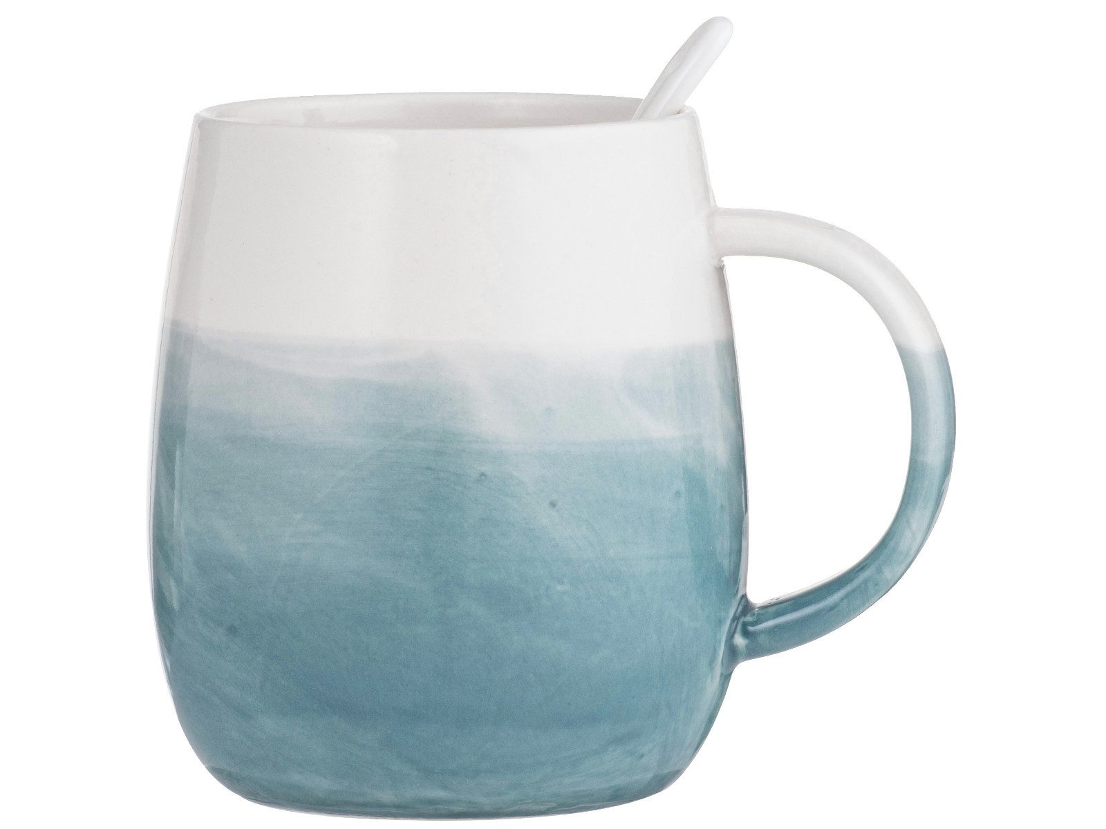 Ladelle Becher Immerse schattiert blaugrün Becher- & Löffel-Set 12cm, Keramik