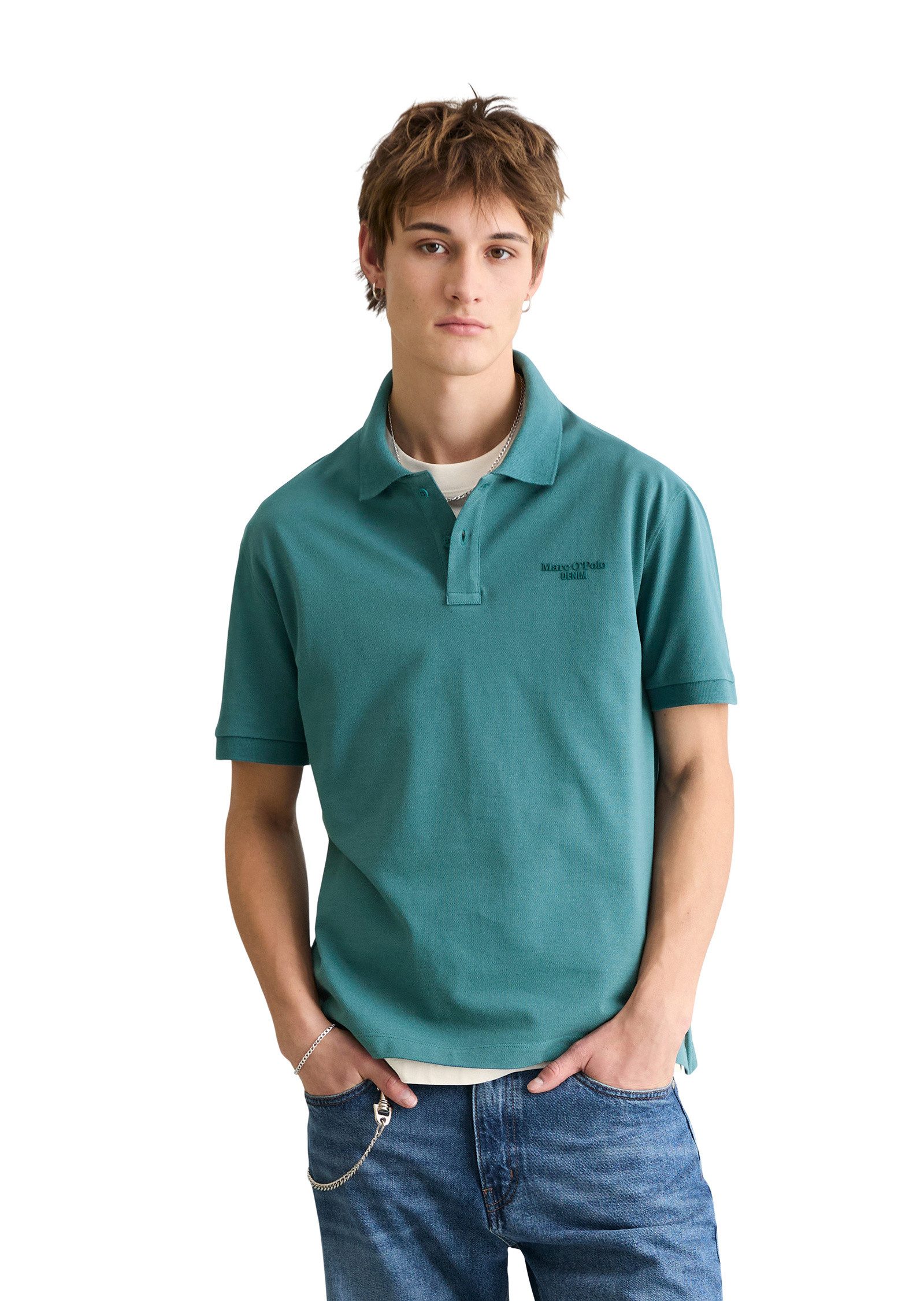 Marc O'Polo DENIM Poloshirt aus reiner Bio-Baumwolle