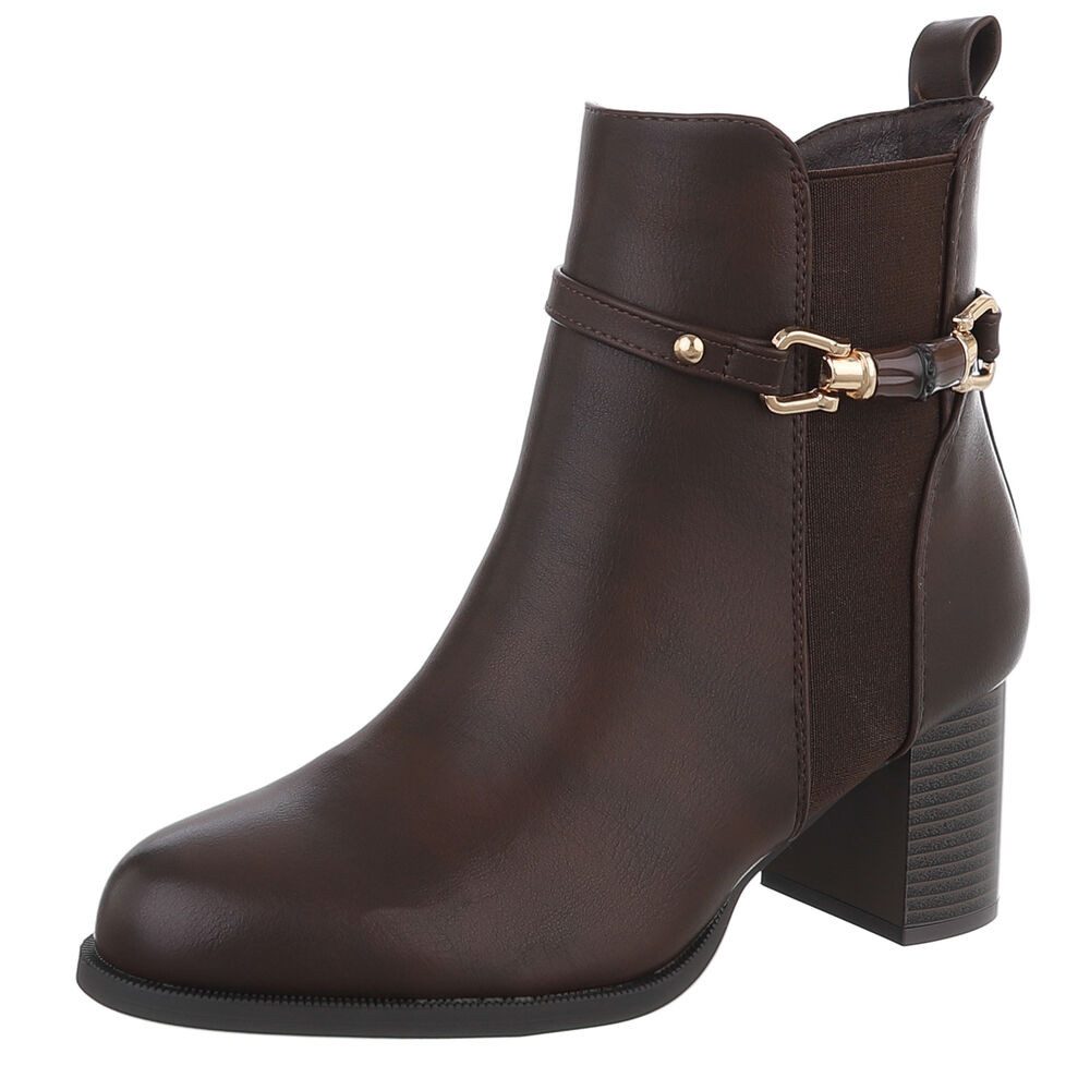 Ital-Design Elegante Ankle Boots mit Blockabsatz günstig online kaufen