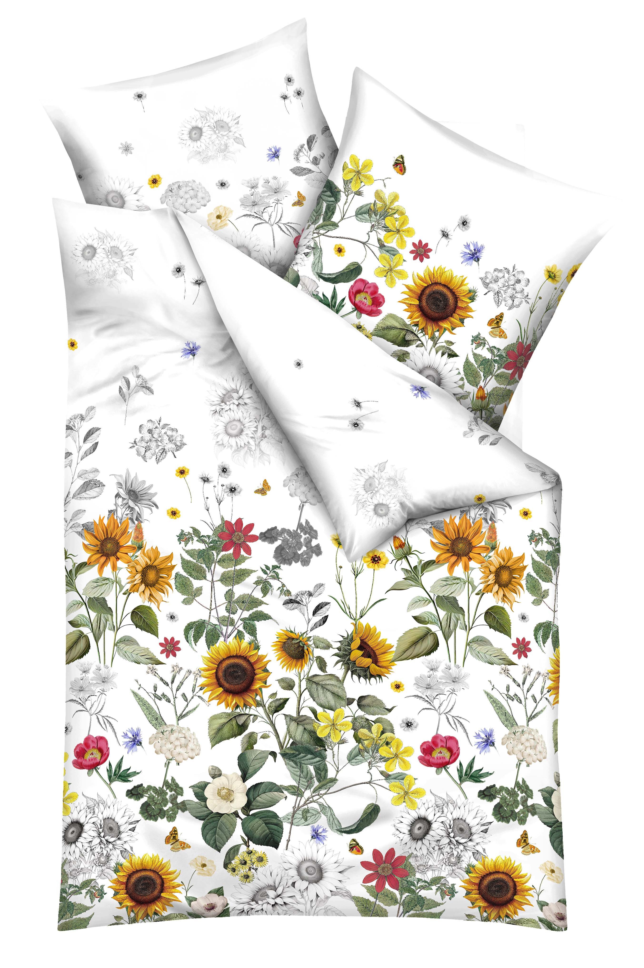 Kaeppel Bettwäsche Sonnenblumen, Mako-Satin, 2 teilig