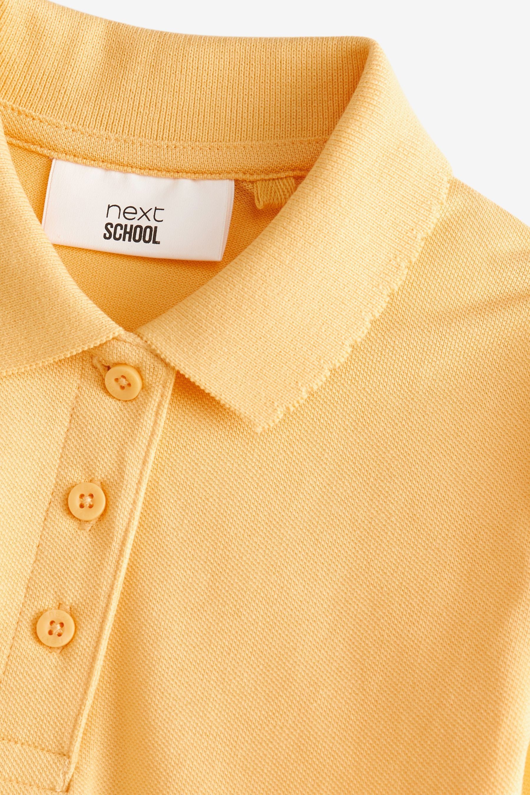 Poloshirt Next Polohemden im Yellow Kurzärmelige (2-tlg) Baumwolle 2er-Pack aus