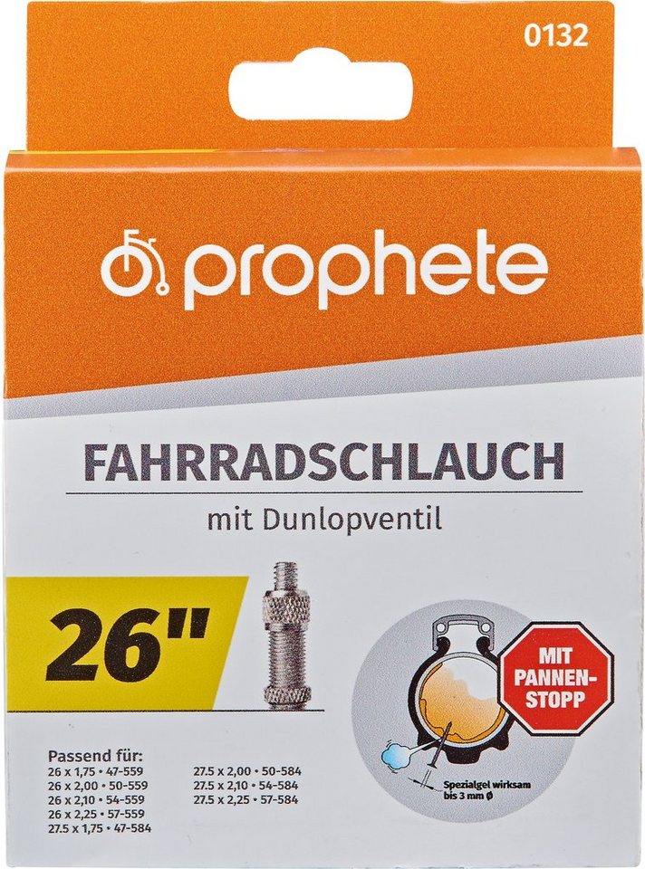 Prophete Fahrradschlauch Fahrradschlauch, 26 Zoll (66,04 cm), 26 x 1,75 - 26  x 2,125 (47/57-559)