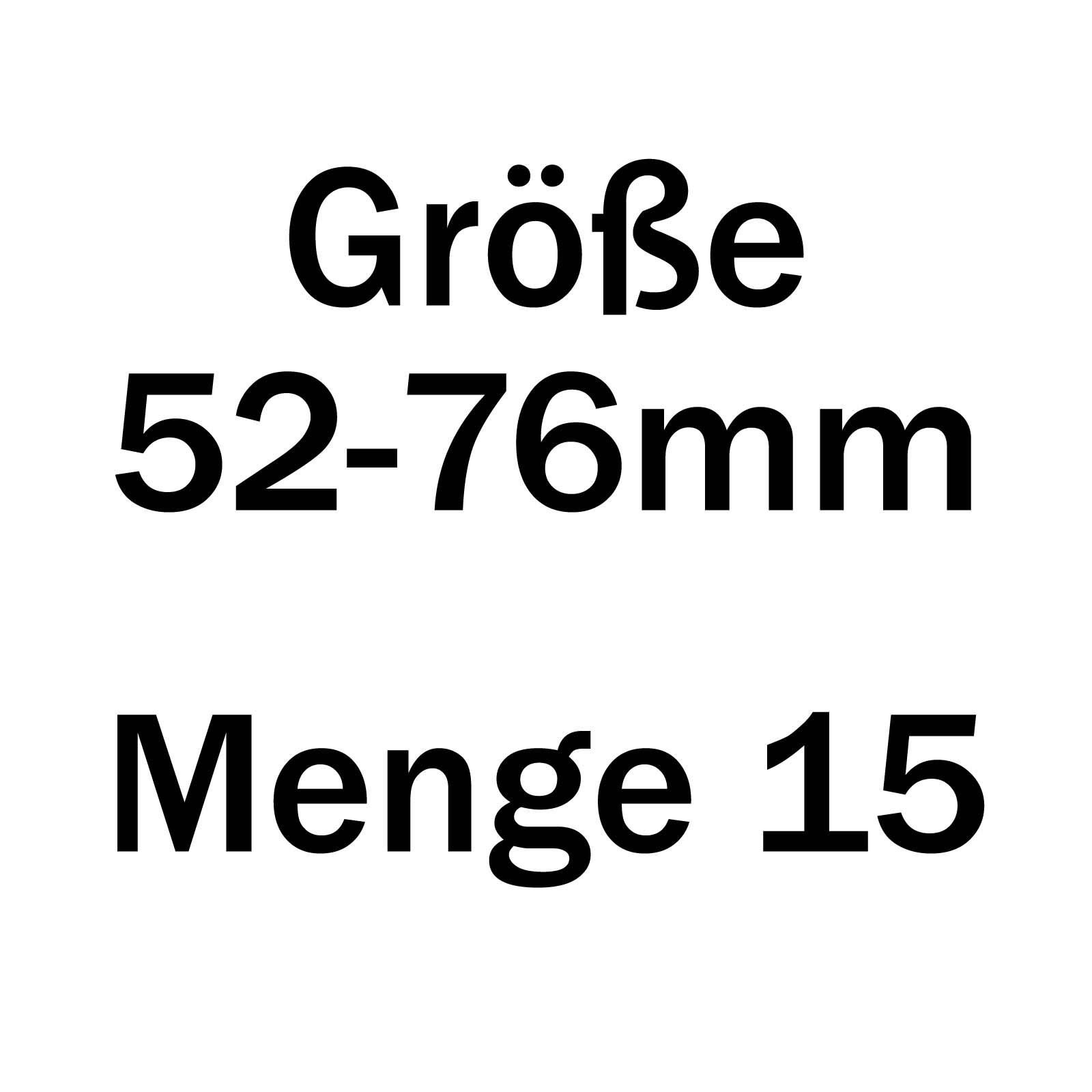 BURI Schlauchschelle 15 Schlauchschellen Edelstahl Schlauch Schellen Rohrschellen 52-76mm, (15-St)