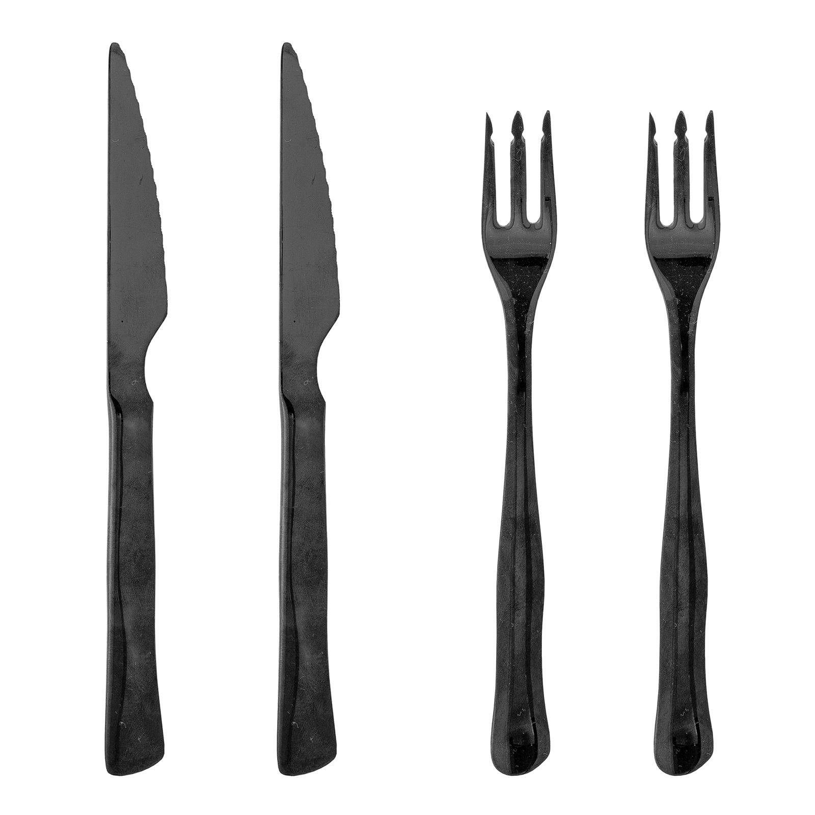 Bloomingville Besteck-Set BLOOMINGVILLE Ollin Steakbesteck schwarz