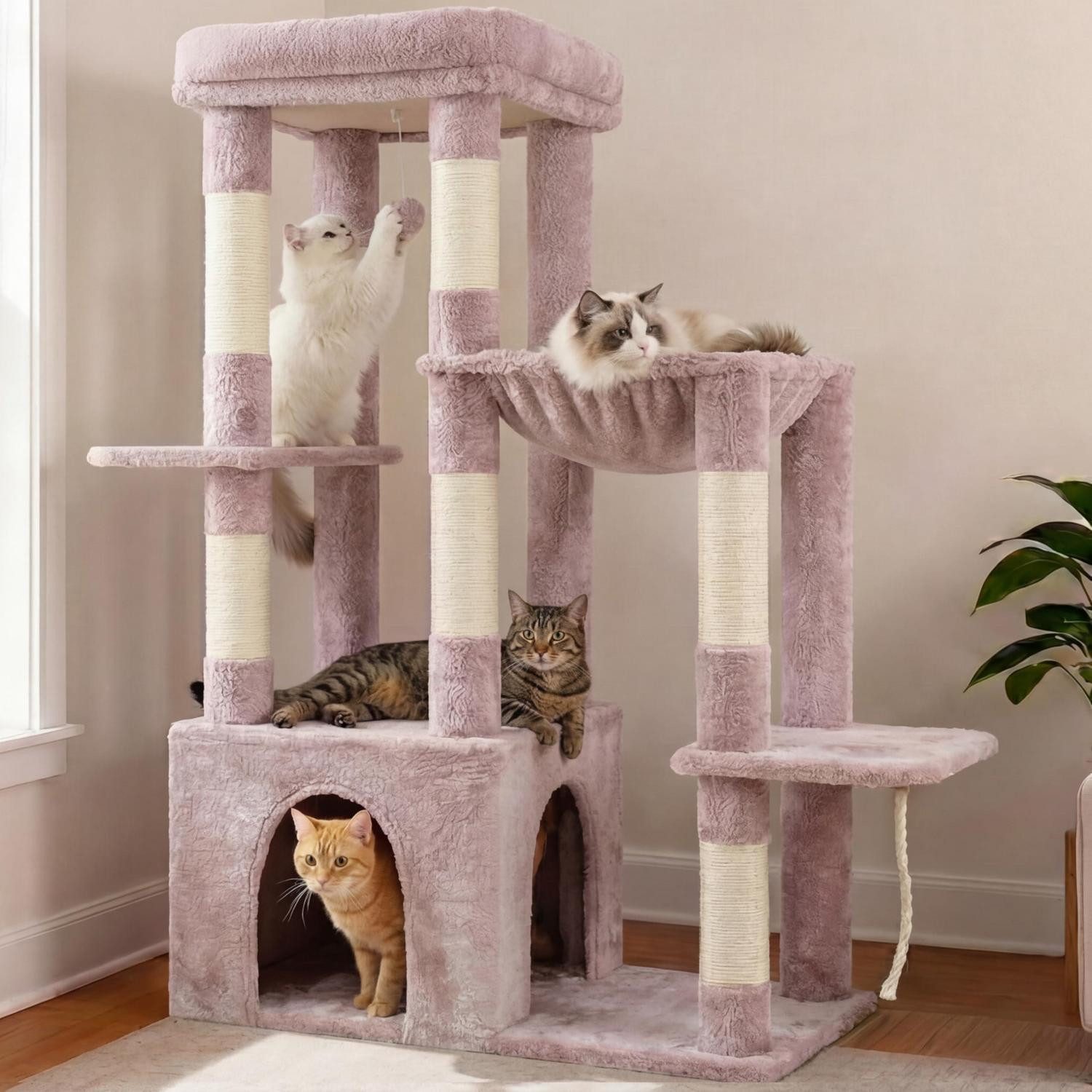 LuxusKollektion Kratzbaum Kratzbaum 120cm Katzenwohnung