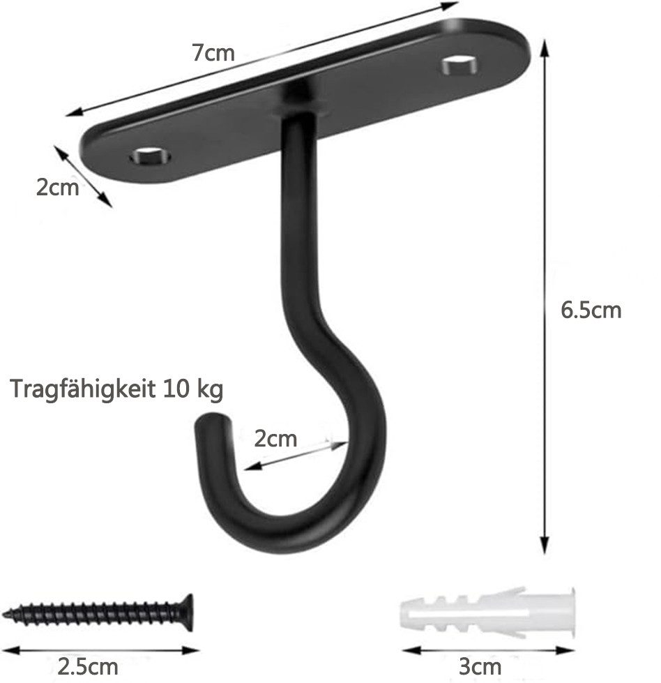 Auledio Wandhaken Pflanzen aufhängen Haken Wandhalterung Kleiderhaken 6.5x7 günstig online kaufen