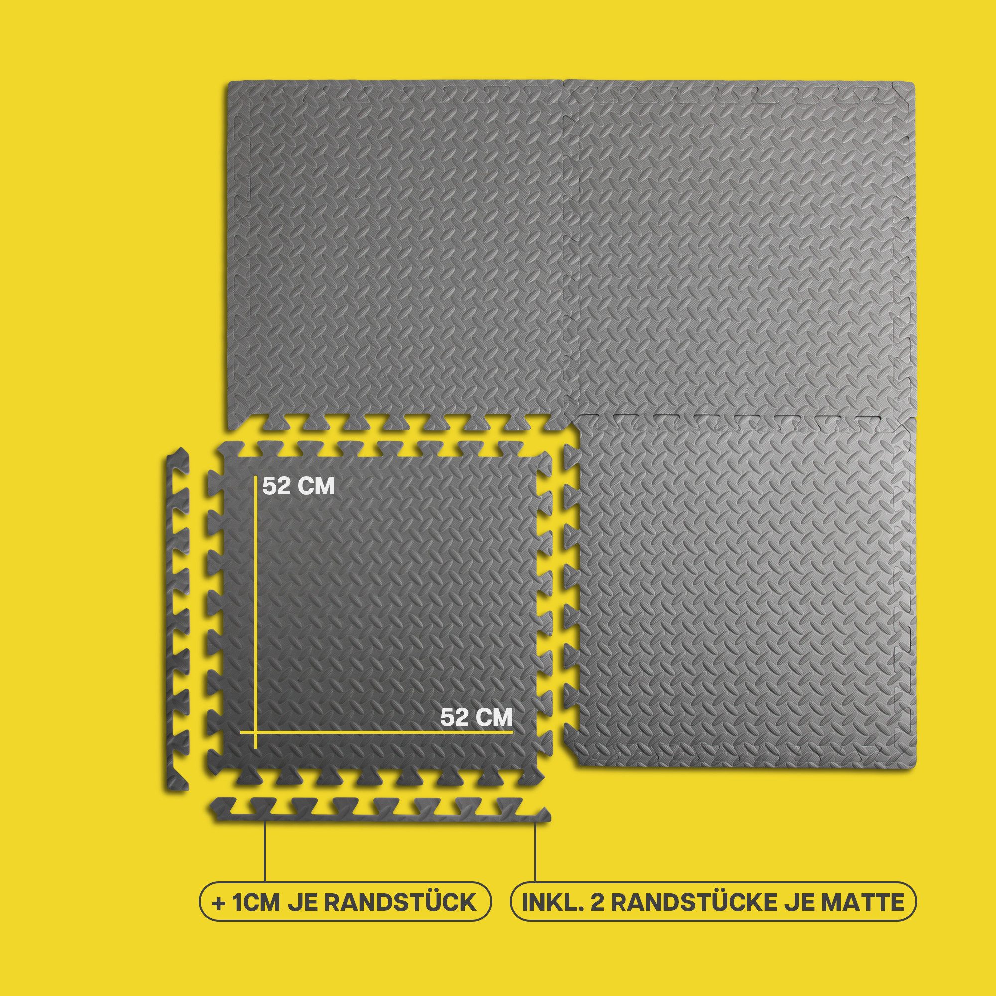 Bestlivings Bodenschutzmatte Puzzlematte Extra Dick, (4,32 qm), 16-St., (52 günstig online kaufen