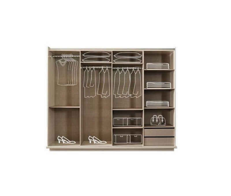 JVmoebel Kleiderschrank Kleiderschrank Design Spiegel Möbel Italienischer Stil Schlafzimmer