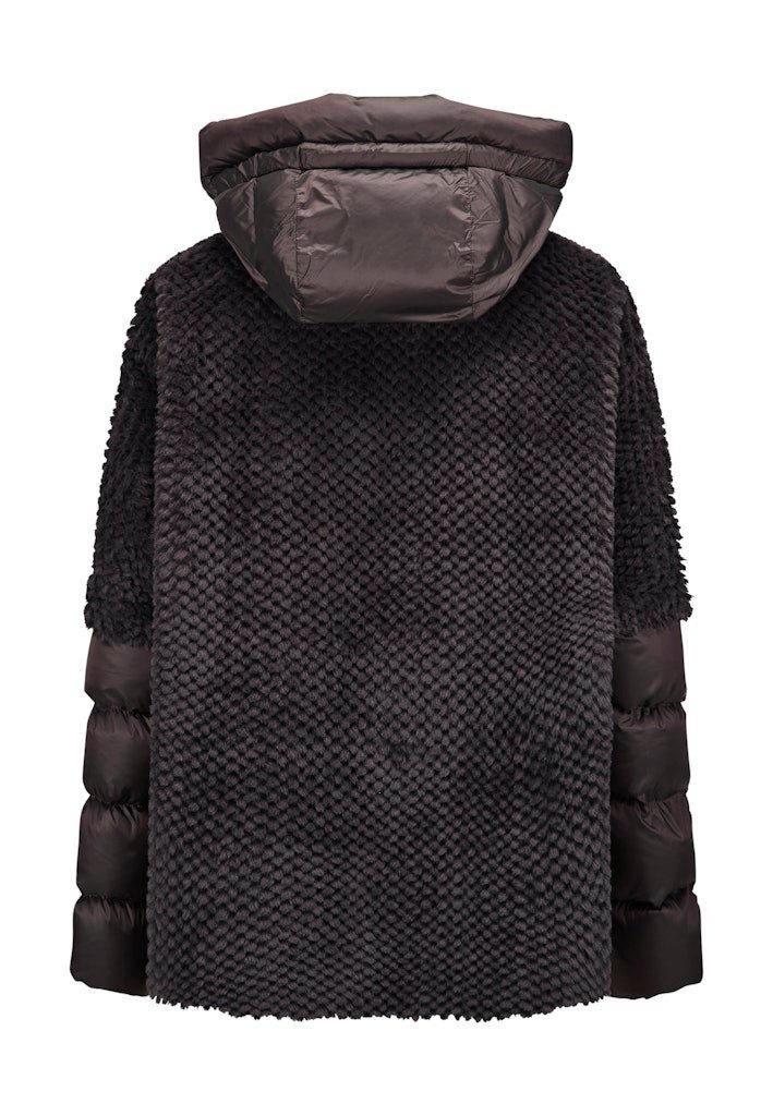 Milestone Winterjacke Kurzhaarpelz Ultraleichtes Cape im Fake Fur-/Stepp-Mi günstig online kaufen