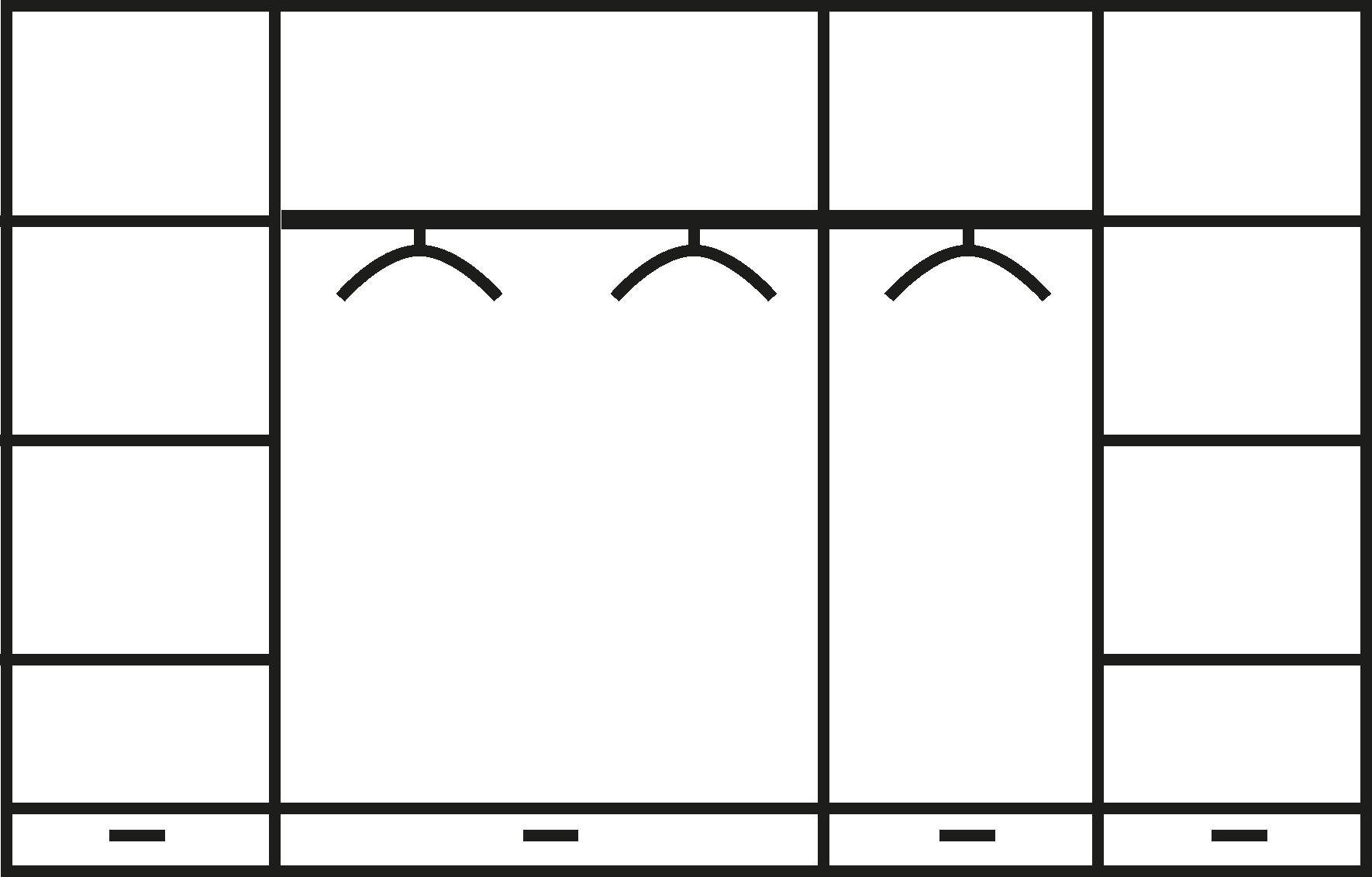 OTTO home Schiebetürenschrank Konrad, Landhausstil, rustikal, mit Schubladen + Spiegel, Kassetten (B/H/T ca. 249 cm x 207 cm x 64 cm) massive Kiefer, FSC®-zerti – Bild 5 von 5