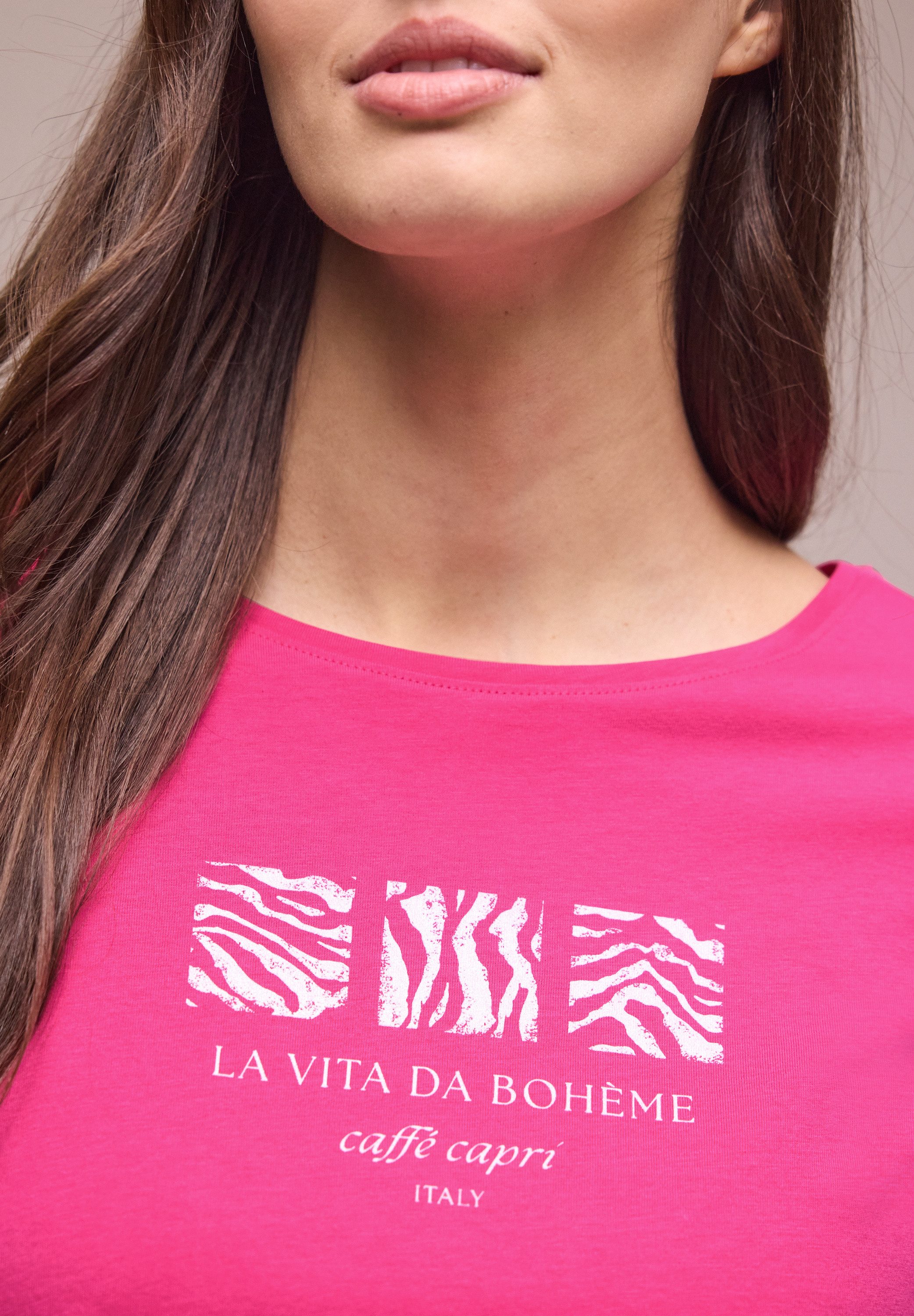 STREET ONE Kurzarmshirt Sommershirt mit Print