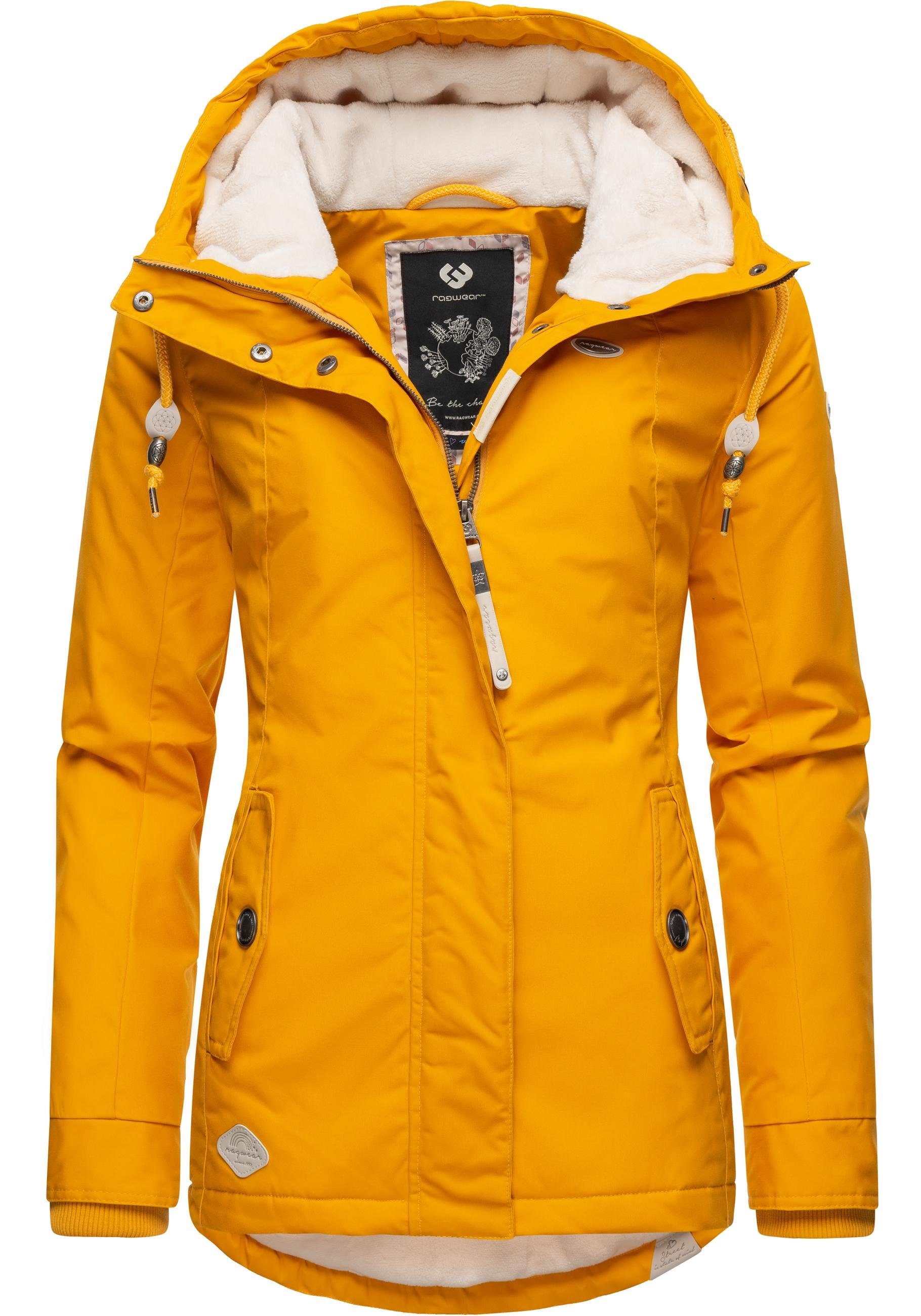 Ragwear Winterjacke Monade Damen Winterparka mit Kapuze und m. Fleece gefüt günstig online kaufen