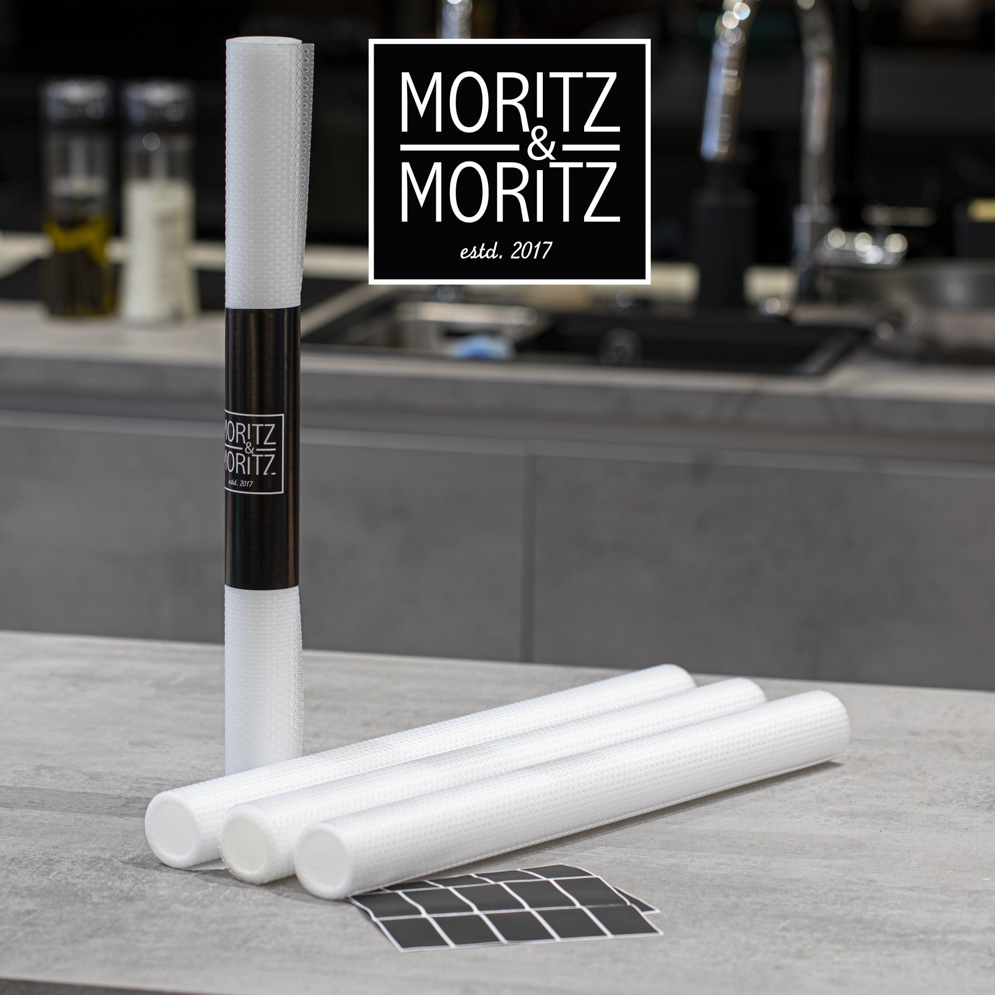 Moritz & Tafelaufkleber breit Schubladenmatte 50 für Antirutschmatte 20 cm Schubladen, - Moritz Inkl