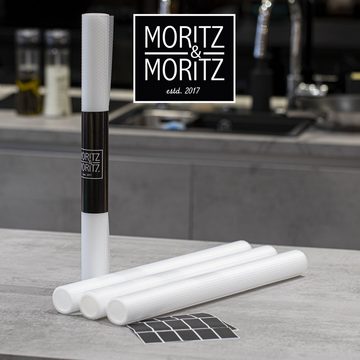 Moritz & Moritz Schubladenmatte Antirutschmatte für Schubladen, 50 cm breit - Inkl. 20 Tafelaufkleber