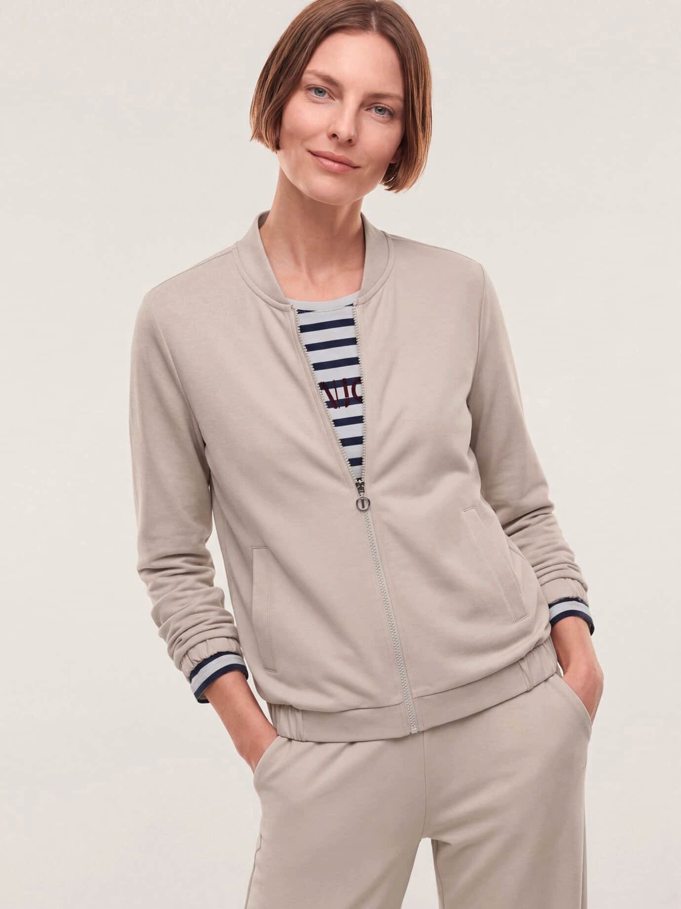 Walbusch Blouson Damen Baumollstretch Blouson Blousonkragen, Blousonkragen