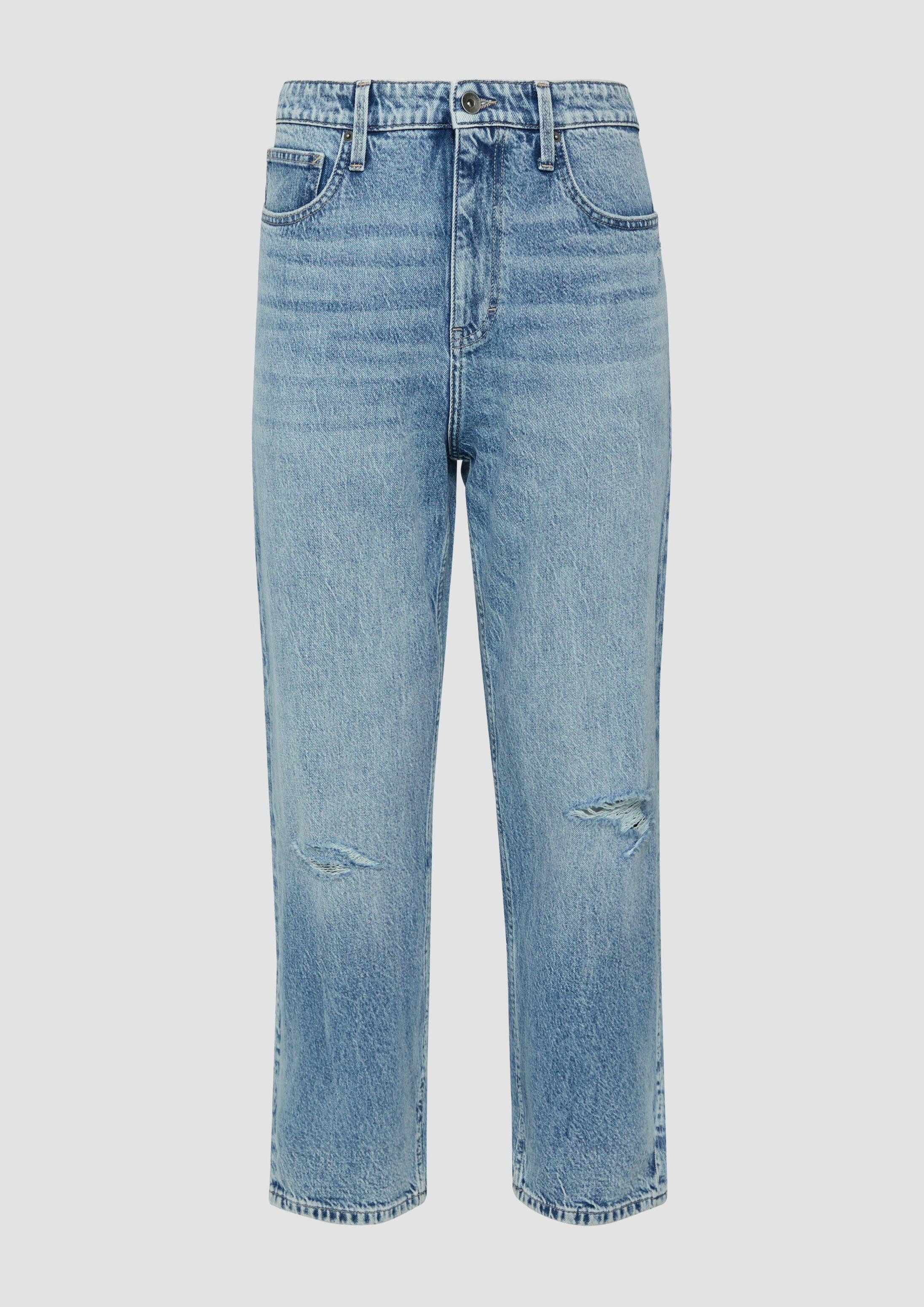QS Regular-fit-Jeans Jeans-Hose Denim / Loose Fit / Mid Rise / Straight Leg