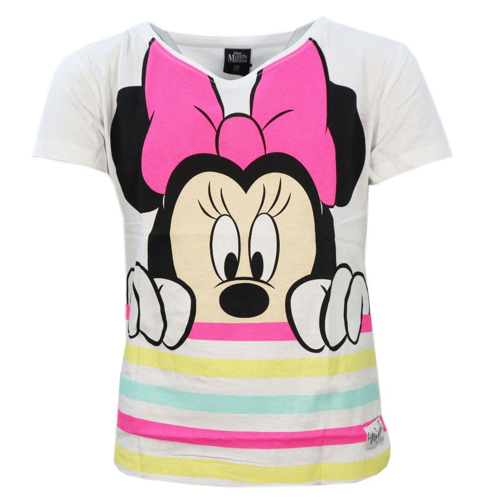 Disney Print-Shirt Disney Minnie Maus Mädchen Kinder T-Shirt Shirt Gr. 104 bis 134, Baumwolle
