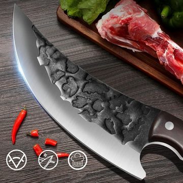 KingLux Ausbeinmesser Handgeschmiedete Hackmesser Küchenmesser Wikinger Messer