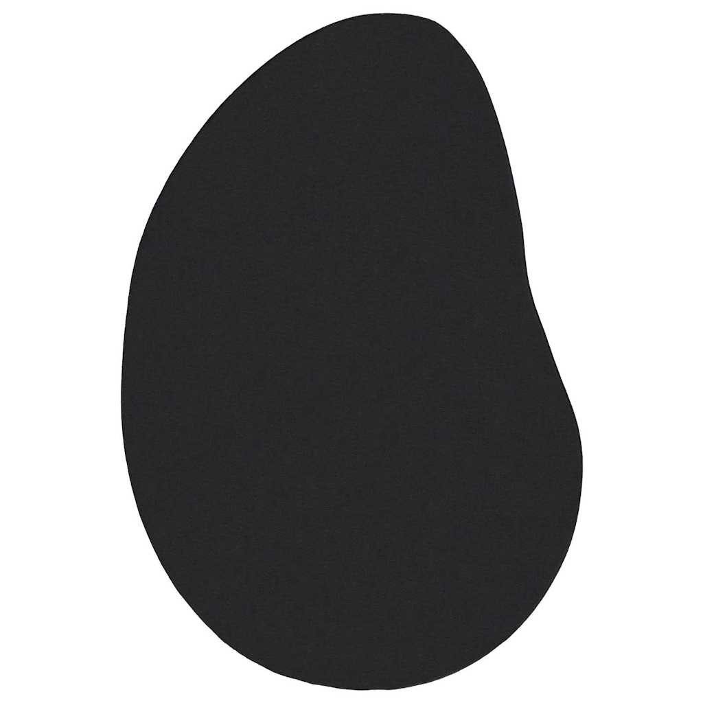 vidaXL Teppich Bereichsteppiche HUARTE Schwarz 100 x 200 cm Polyester, Oval