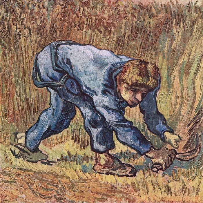 1art1 Kunstdruck Vincent Van Gogh - Der Schnitter Mit Der Sichel 1889 Detail