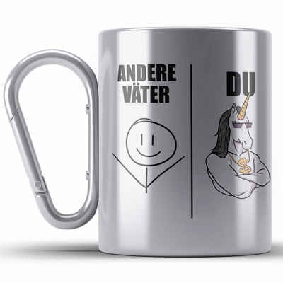 Trendation Thermotasse Bester Vater Edelstahl Tasse Geschenk mit Spruch Vatertag Geschenkidee