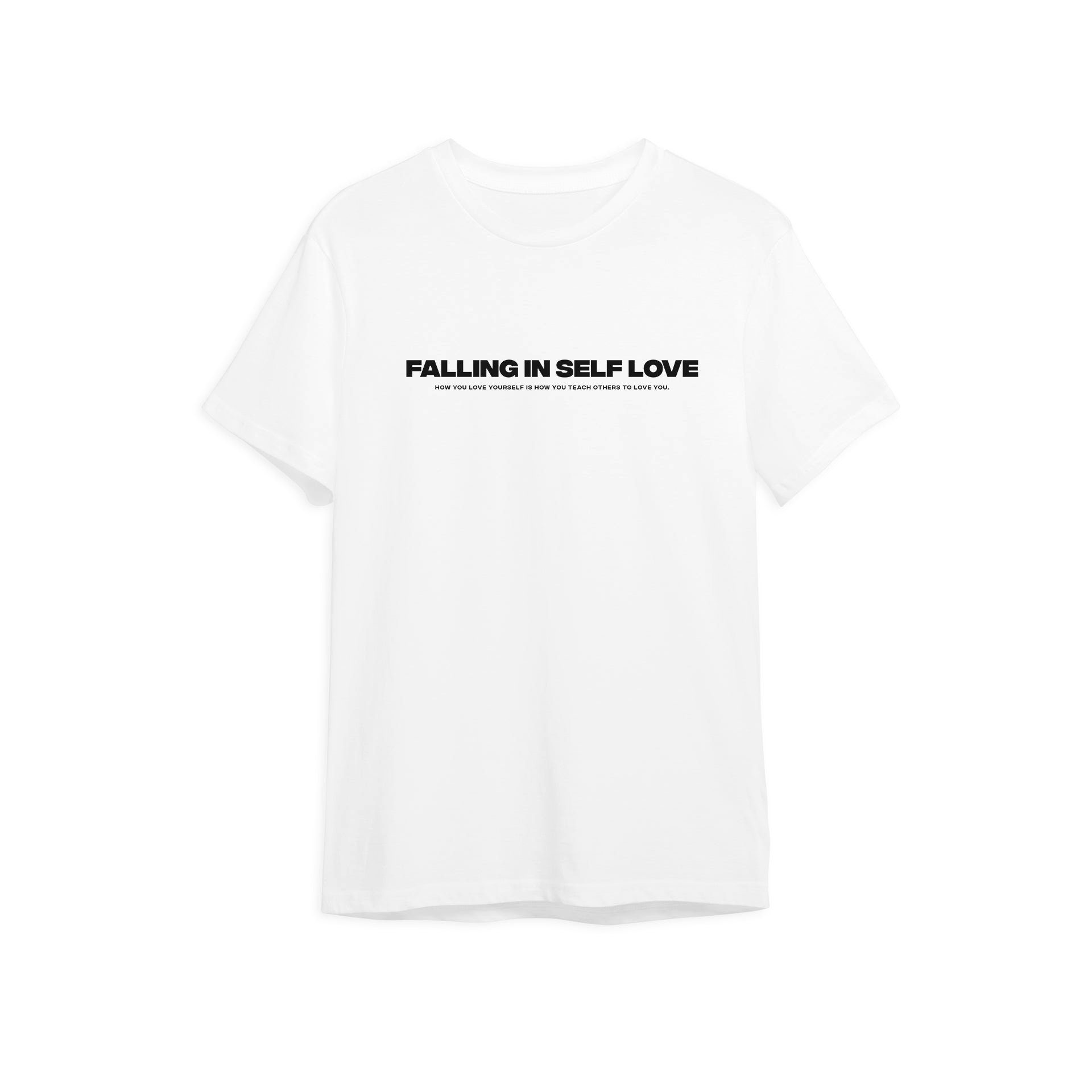 Novux T-Shirt Self love Damen Boyfriend Tshirt Farbe Weiß (1-tlg) aus Baumwolle