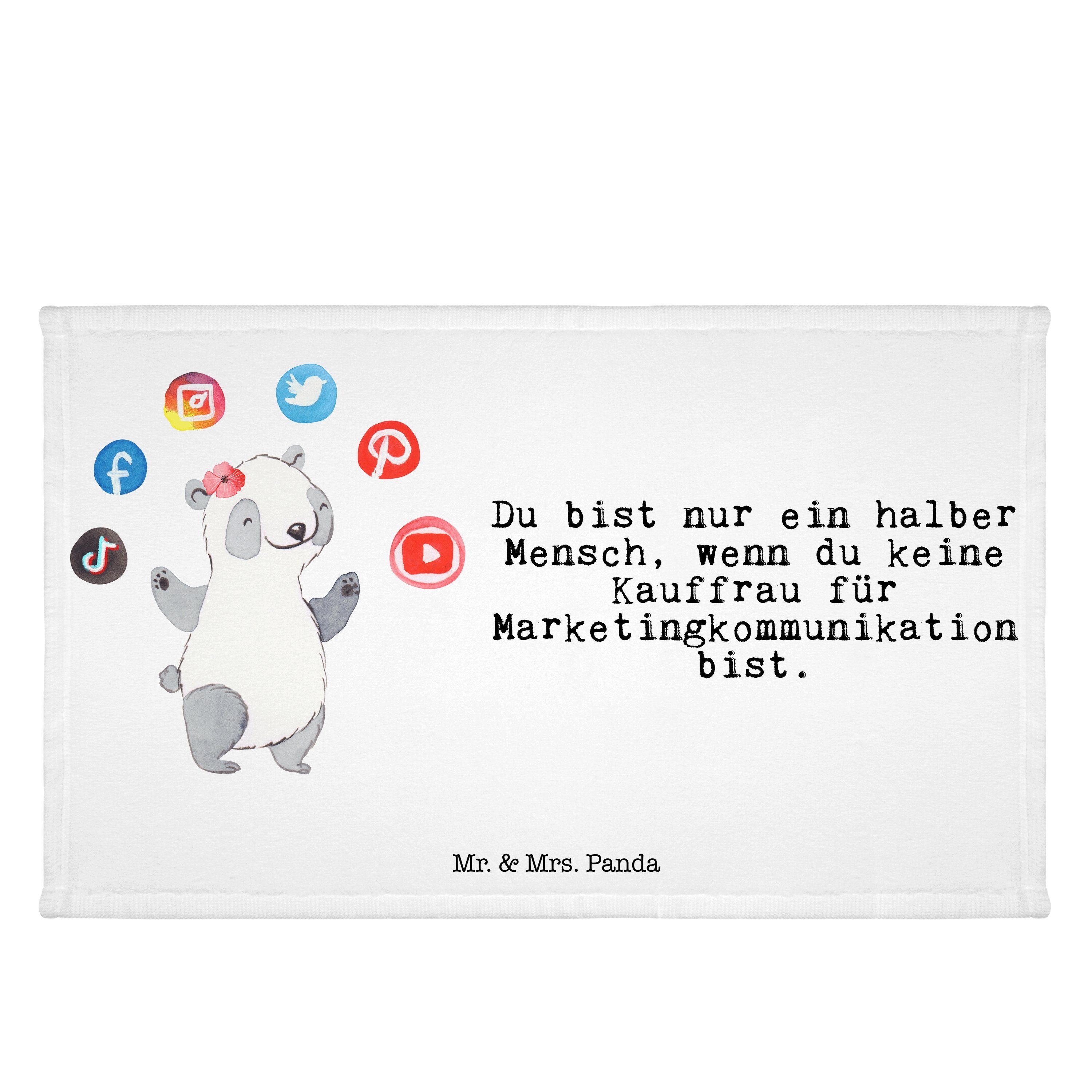 Mr. & Mrs. Panda Handtuch Kauffrau für Marketingkommunikation mit Herz - Weiß - Geschenk, Mitar, (1-St)