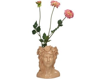 Engelnburg Dekovase Engelnburg Vase Blumenvase Damenblumen Polyresin Pfirsich 23,5x15x17 (kein Set, 1er Set)