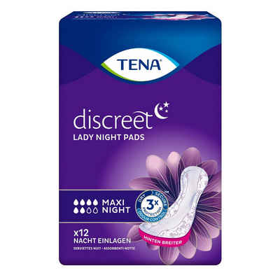 TENA Inkontinenzboxer TENA Lady Discreet Maxi Night (Spar-Paket, 6-St)