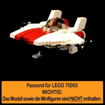 AREA17 Standfuß Acryl Display Stand für LEGO 75003 A-Wing Starfighter (verschiedene Winkel und Positionen einstellbar, zum selbst zusammenbauen), 100% Made in Germany