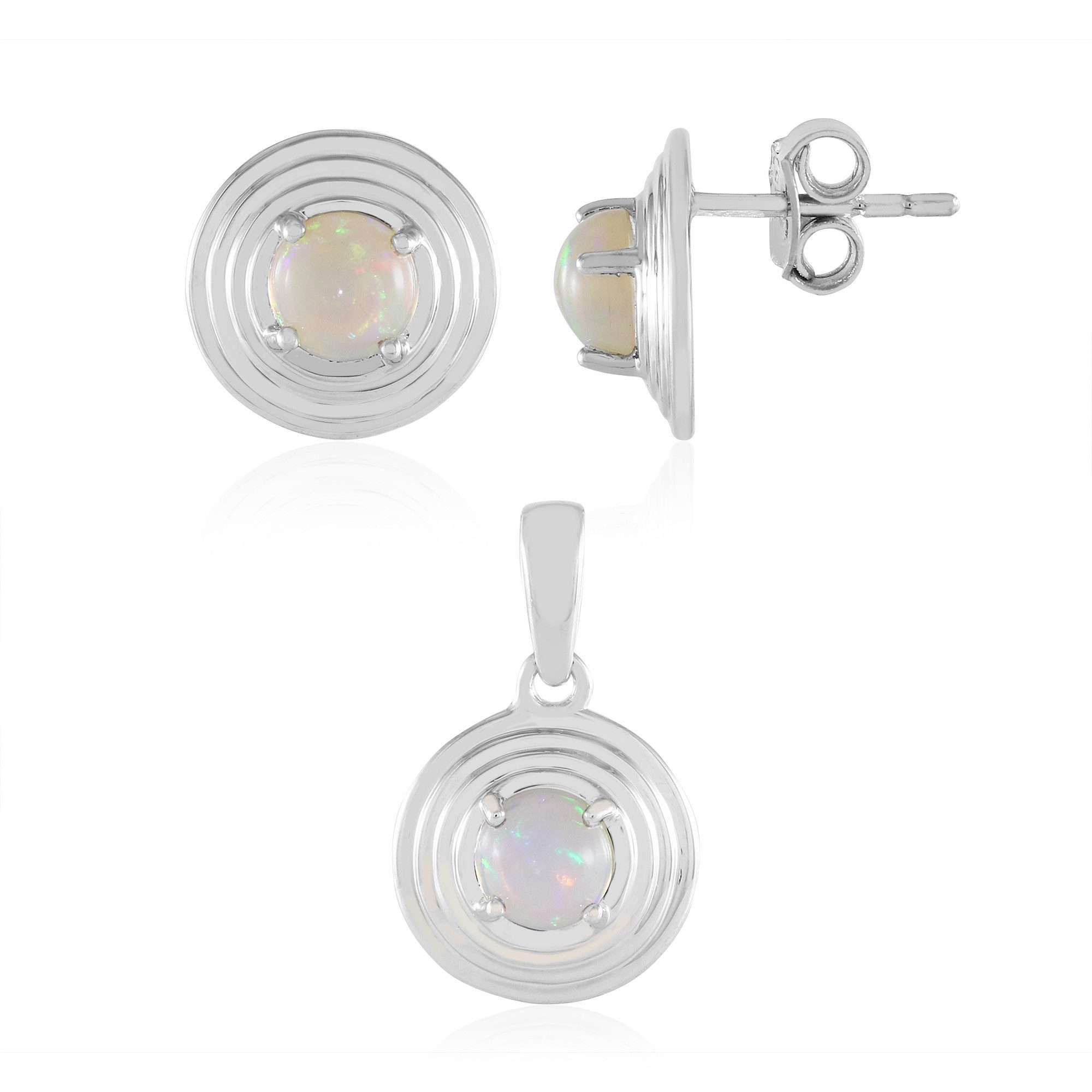 Cavill Schmuckset Cavill Silberset mit 3 Welo Opalen 1,575 ct, Anhänger & Ohrringe (1-tlg)