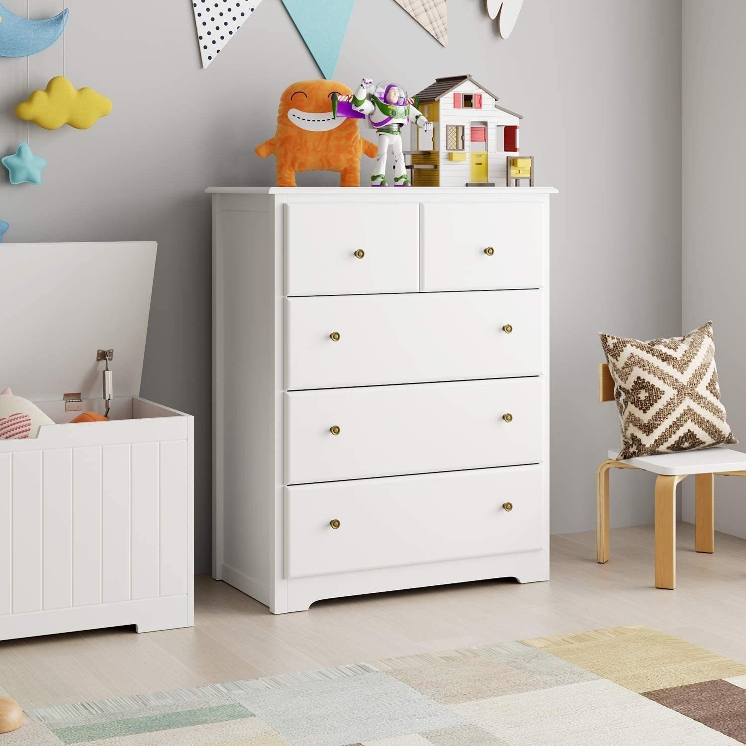 HOMECHO Kommode, Kommode mit Выдвижные ящики Mehrzweckschrank Holz