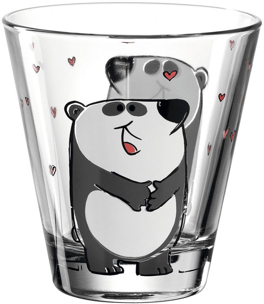 LEONARDO Kinderbecher BAMBINI Panda, 6-tlg., Glas, 215 ml, 6-teilig