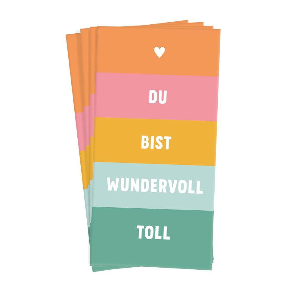 Grafik Werkstatt Papiertaschentücher Taschentücher "Du bist wundervoll Toll"