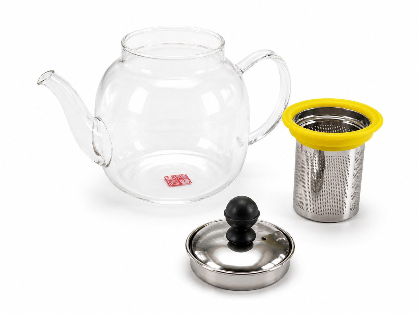 Rungassi Teekanne Glas Teekanne 1000 ml mit Glasfilter & Deckel Elegante, (Teekanne mit Glasfilter und Deckel)