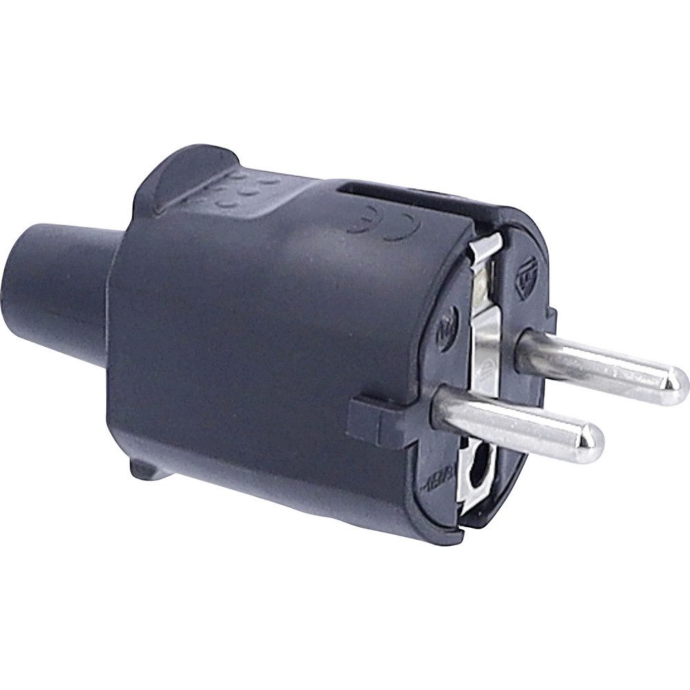 AS Schwabe 62222 Schutzkontaktstecker PVC 230 V Schwarz Steckernetzteil