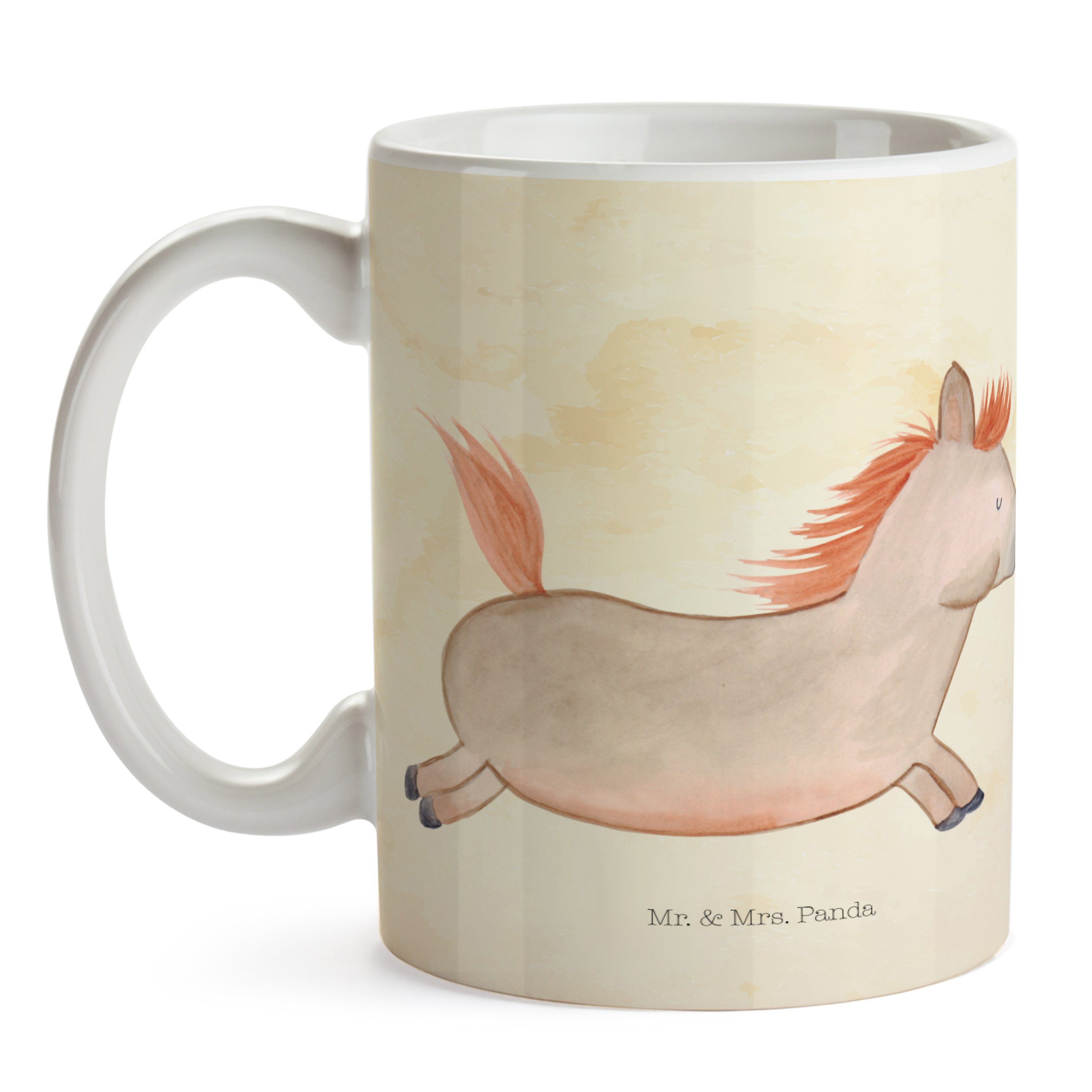 & Keramik - Pferd Vintage Landwirtin, Kaffeebecher, springt Tasse Geschenk, Panda Mr. - Mrs. Becher,