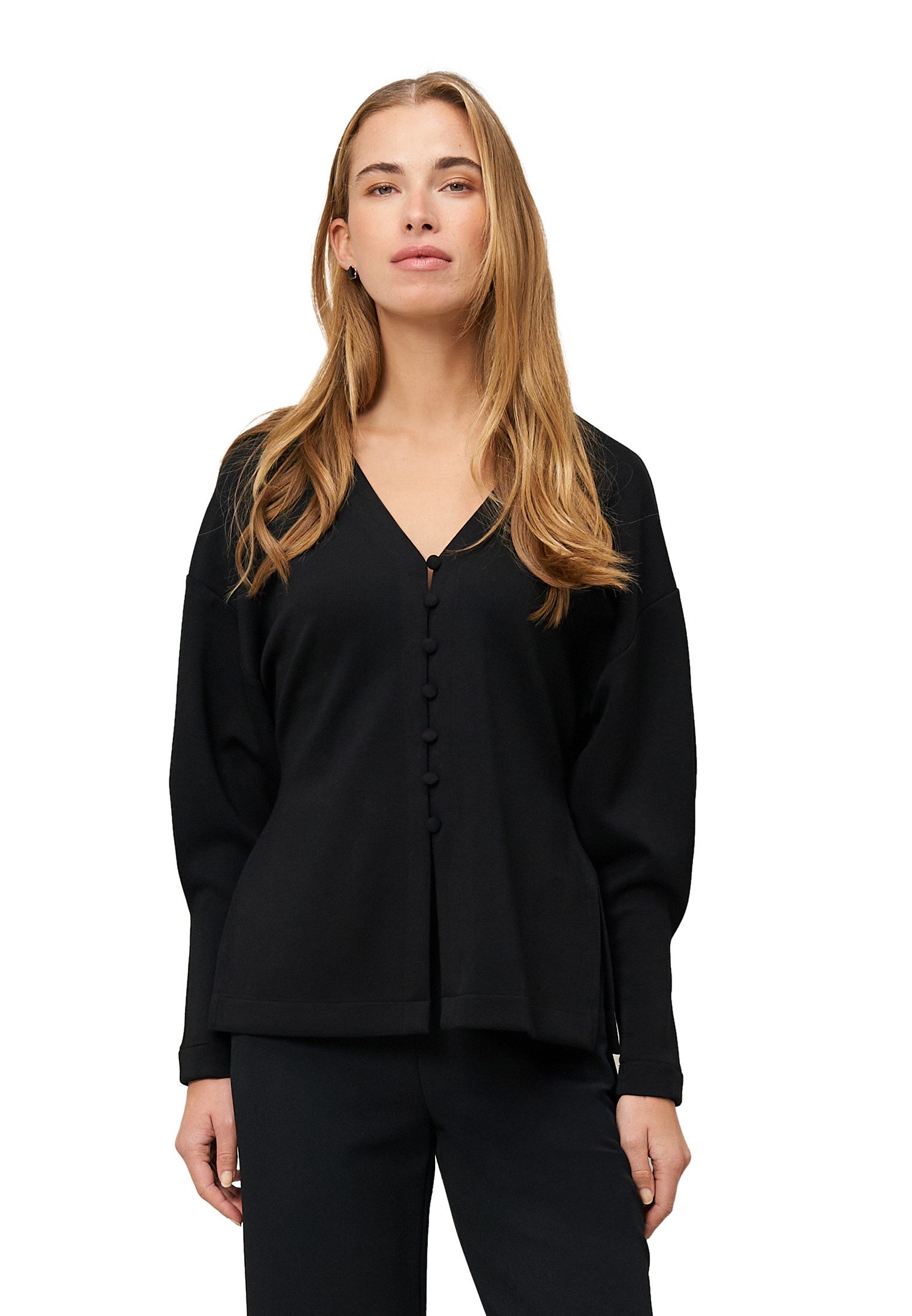 Zero Sweatjacke Damen mit Knopfleiste Knopfleiste