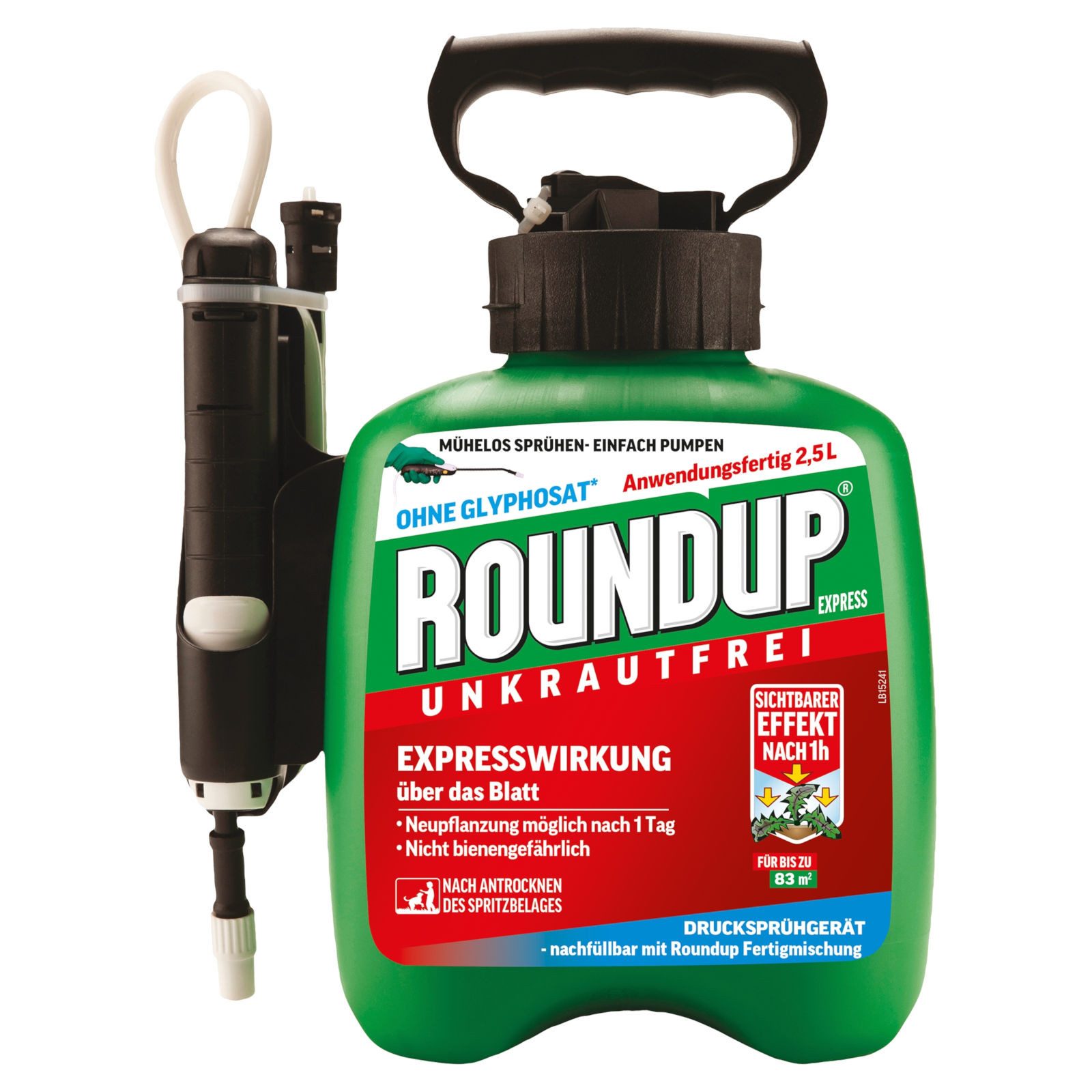ROUNDUP Unkrautbekämpfungsmittel Express Drucksprühsystem - 2,5 Liter, 2500 ml