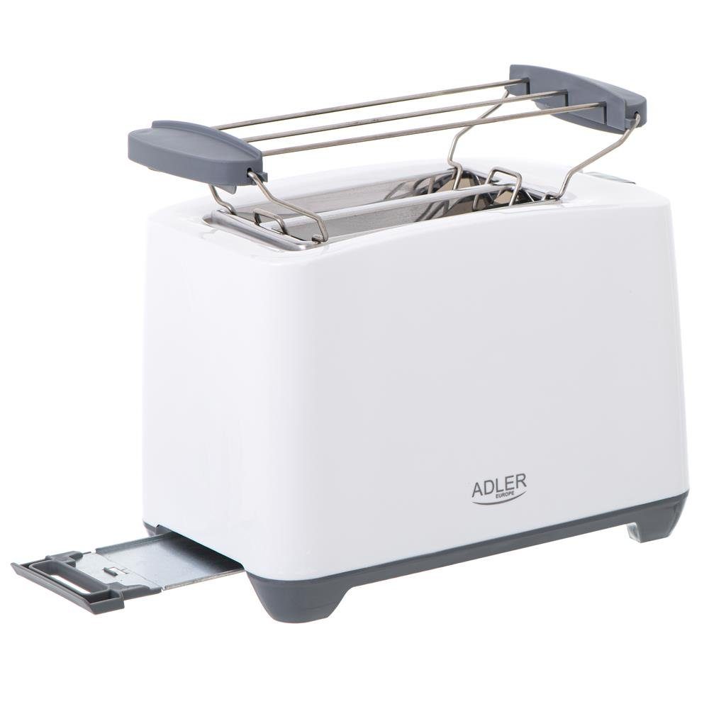 AD Scheiben-Toaster, W, 2 750 3216, 1000 W, Brötchenaufsatz Adler Toaster