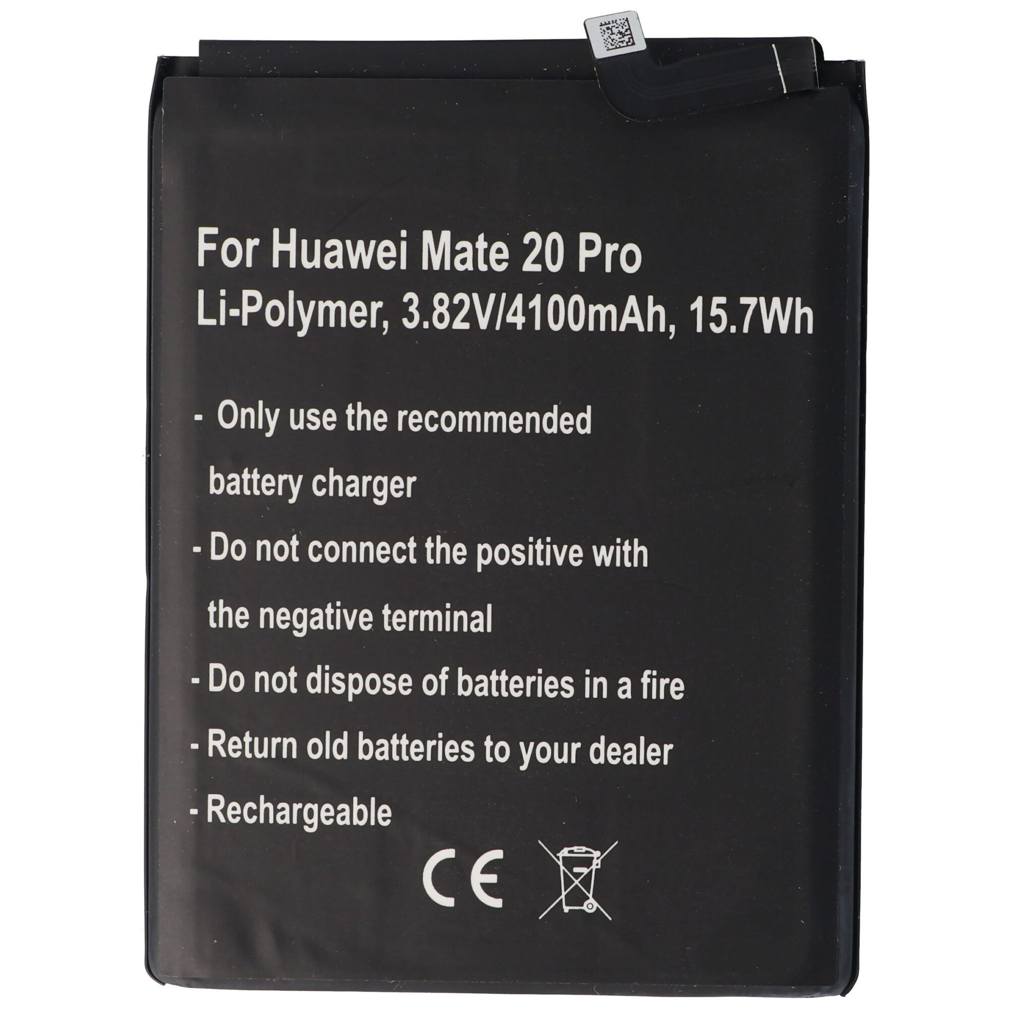 Akku passend für Huawei Mate 20 Pro, Huawei P30 Pro Li-Polymer, 3,82V Akku