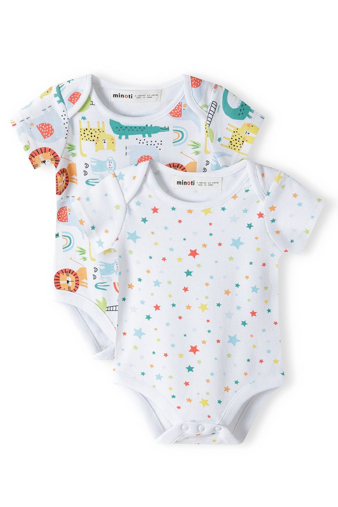 MINOTI Kurzarmbody 2-Pack Body (0-12m) Weiß